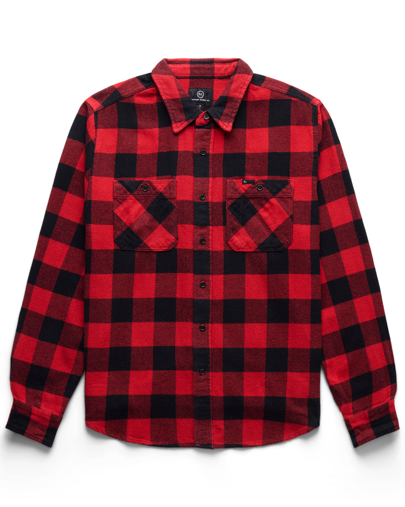 Heritage Plaid Flannel Shirt 01 Red