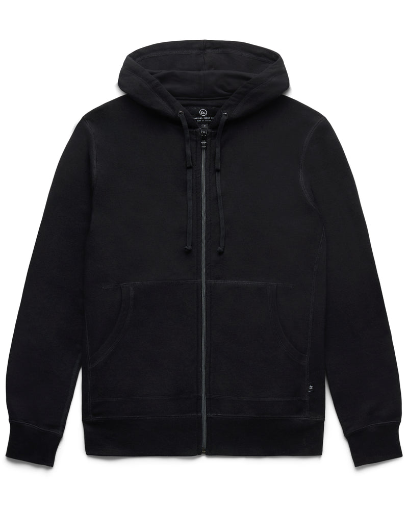 Full Zip Hooded Sweatshirt Black