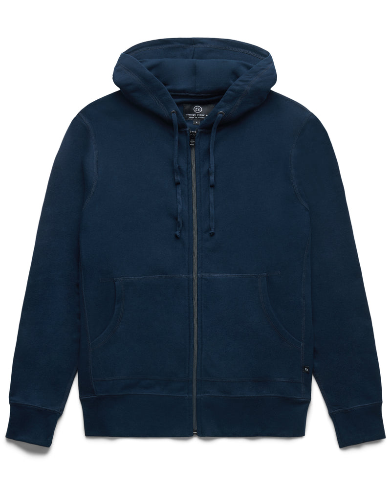 Full Zip Hooded Sweatshirt Navy