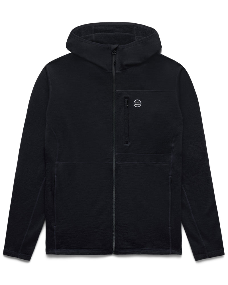 Merino Hooded Jacket Black