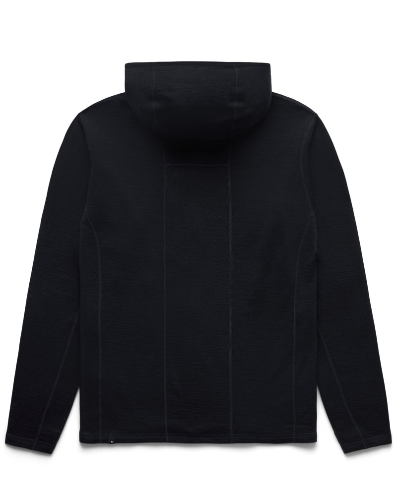 Merino Hooded Jacket Black