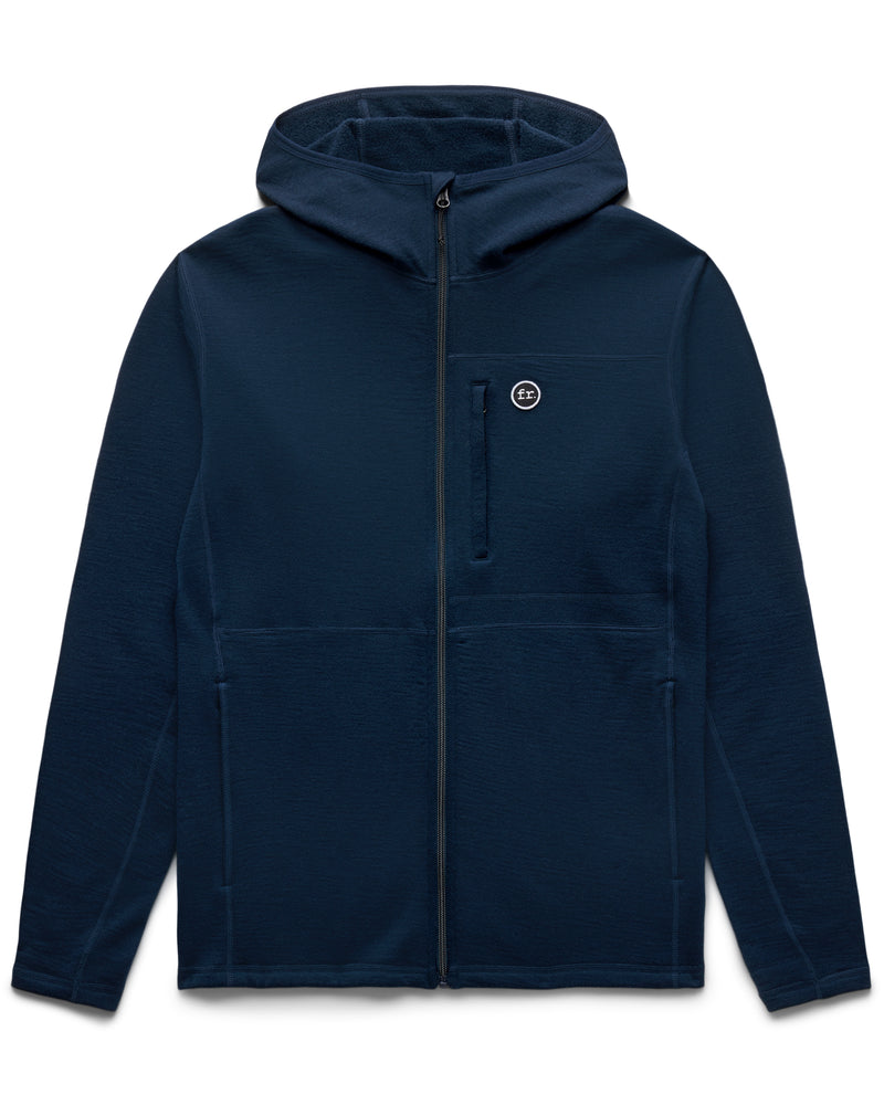 Merino Hooded Jacket Navy