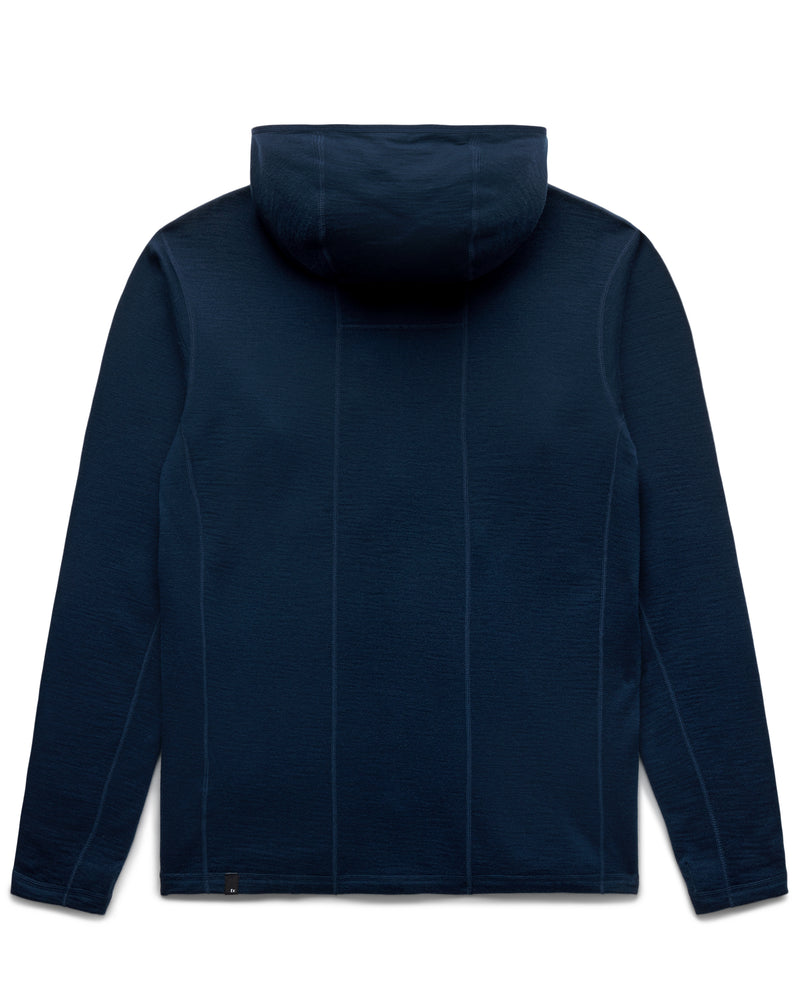 Merino Hooded Jacket Navy