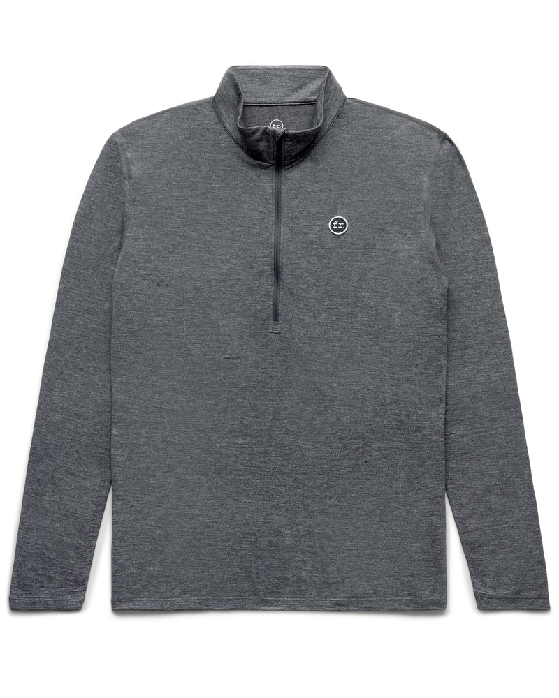 Merino Quarter Zip Dark Grey