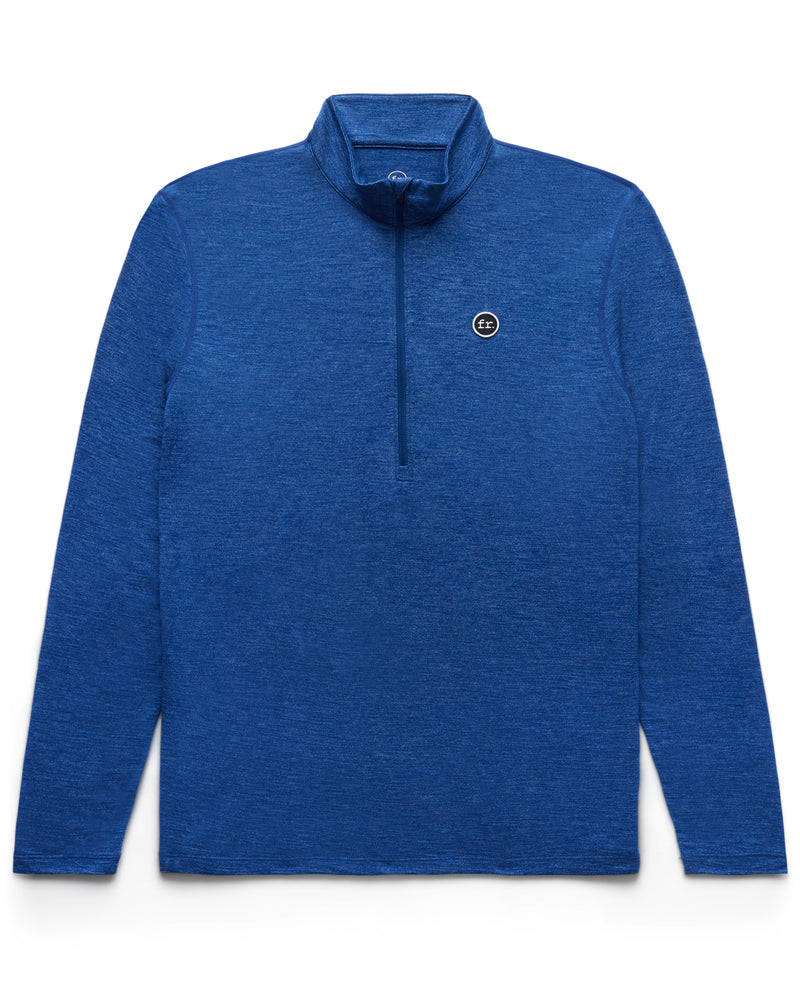 Merino Quarter Zip Blue