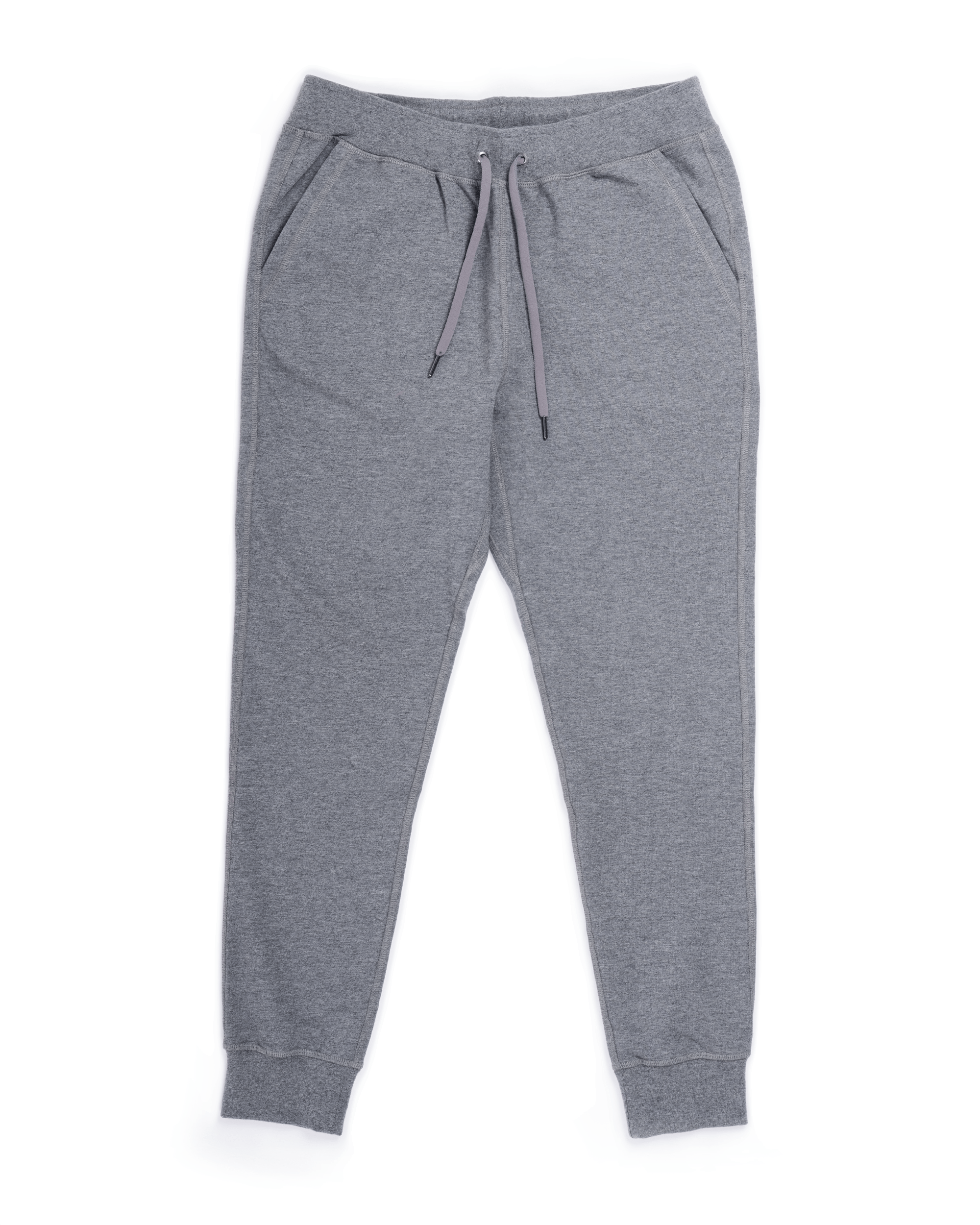 Description Soft cotton blend sweatpants in dark heather grey