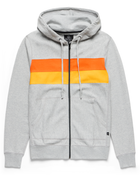 Striped Full Zip Hooded Sweatshirt