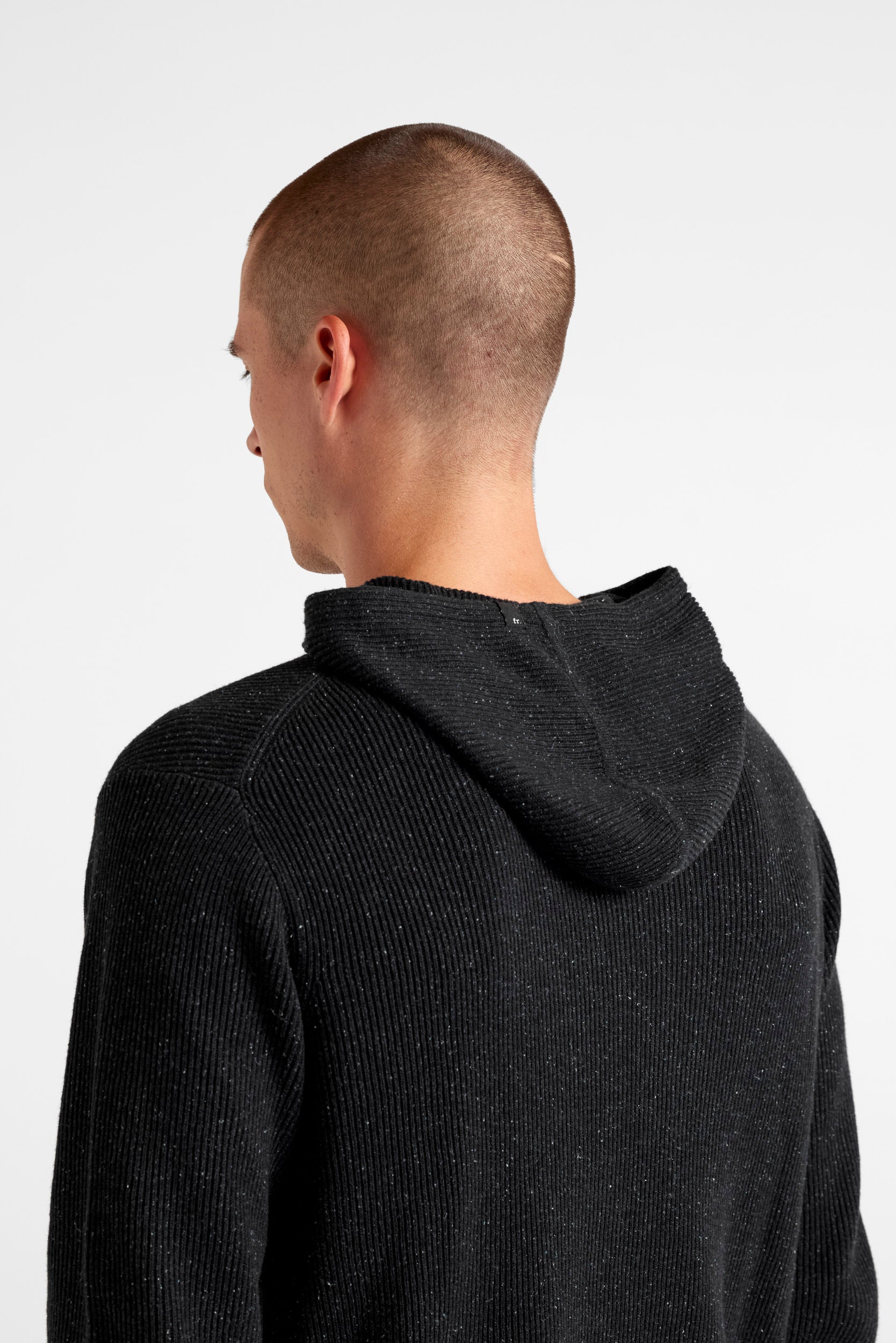 Hooded Ribbed Sweater